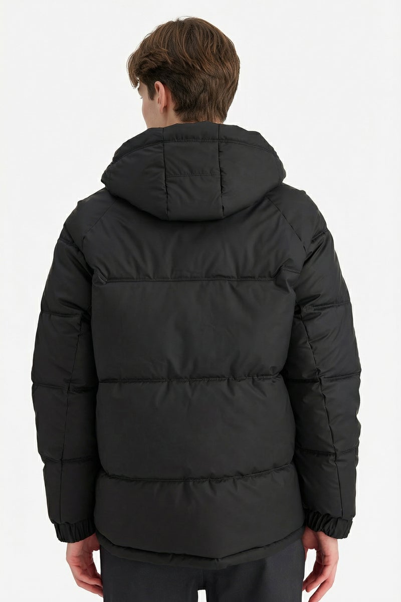 DeFacto Black Man Regular Fit Waterproof Puffer Jacket Casual - Image 5